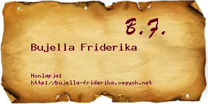 Bujella Friderika névjegykártya
